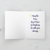 出生ステンドグラスのクリスマスカード シーズンカード (内部)