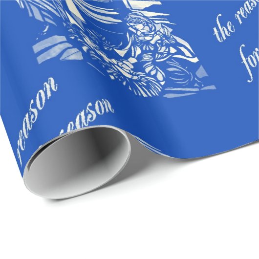 出生ステンドグラス – 青 ラッピングペーパー (ロールコーナー)