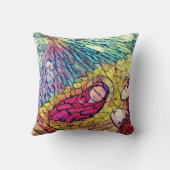 出生ストーリーマンガーベビーイエスステンドグラス クッション (裏面)