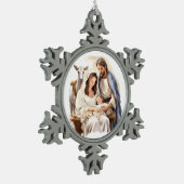 出生スノーフレークオーナメント スノーフレークピューターオーナメント (左)