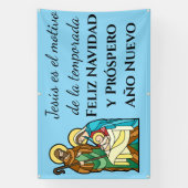 出生スペインのイエスがクリスマスの理由 横断幕 (縦)