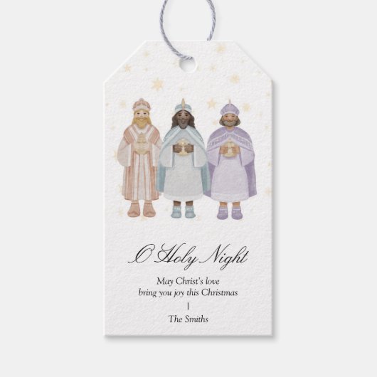 出生スリーワイズメンクリスマスプレゼントラベル ギフトタグ (正面)