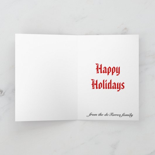 出生セットの後ろの猫 シーズンカード (内部)