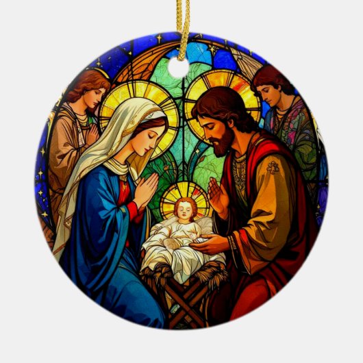 出生ツリー装飾品 セラミックオーナメント (正面)