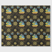 出生ナイトメアリージョセフイエスエンジェルズゴールデン ラッピングペーパー (フラット)