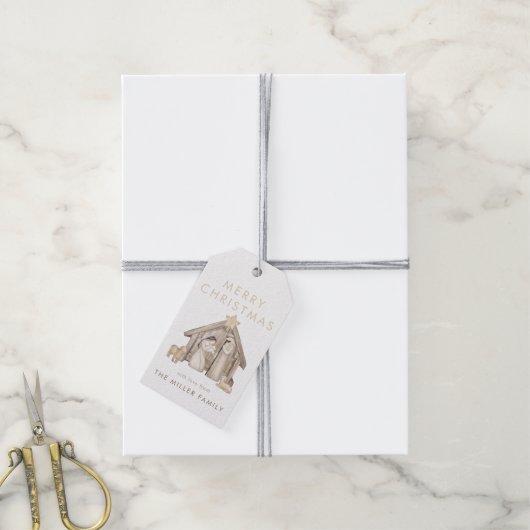 出生ニュートラミニマルルモダンギフトラベル ギフトタグ (より糸付き)