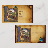 出生パーチメントブライトブルーサファイアモノグラム 名刺 (正面/裏面)