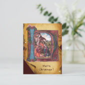 出生パーチメントブルーサファイアモノグラム シーズンポストカード (スタンド正面)