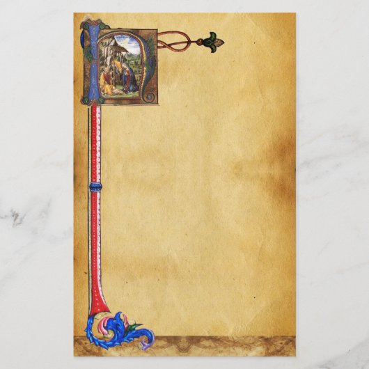 出生パーチメントモノグラム 便箋 (正面)