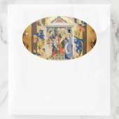 出生フローラクリスマスパーチメント 楕円形シール (バッグ)