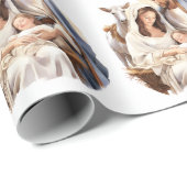 出生プレゼント用のクリスマスシーンのラッピング紙 ラッピングペーパー (ロールコーナー)