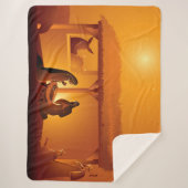 出生ベビーイエスメアリージョセフクリスマス シェルパブランケット (正面)