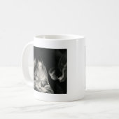 出生ベビーイエスヴァージンメアリーエンジェルス白黒 コーヒーマグカップ (正面左)