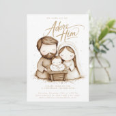 出生ベビーイエズアドーレヒムクリスマス 招待状 (スタンド正面)