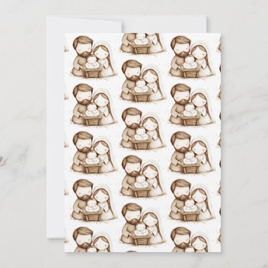 出生ベビーイエズアドーレヒムクリスマス 招待状 (裏面)