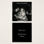 出生ベビーイエズスヴァージンメアリーエンジェル白黒 (正面&裏面)