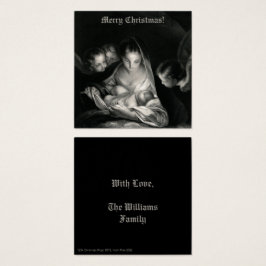 出生ベビーイエズスヴァージンメアリーエンジェル白黒