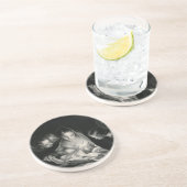 出生ベビーイエズスヴァージンメアリーエンジェル白黒 コースター (側面)