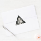 出生ベビーイエズスヴァージンメアリーエンジェル白黒 三角形シール (封筒)