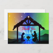 出生マンガークリスマスグラフィックサンキュー ポストカード (正面/裏面)