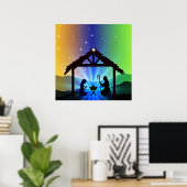 出生マンガークリスマスグラフィック ポスター (ホームオフィス)