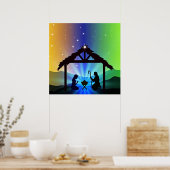 出生マンガークリスマスグラフィック ポスター (キッチン)