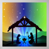 出生マンガークリスマスグラフィック ポスター (正面)