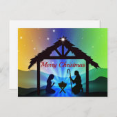 出生マンジャークリスマスグラフィック ポストカード (正面/裏面)