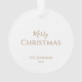 出生メアリーとベビーイエズス3dウッドルックホワイト オーナメント (裏面)