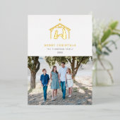 出生メリークリスマスホワイト 箔シーズンカード (立ち正面)