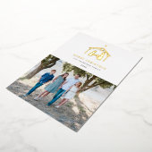 出生メリークリスマスホワイト 箔シーズンカード (回転した状態)