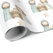 出生メリージョセフベビーイエスクリスマス ラッピングペーパー (ロールコーナー)