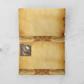 出生モノグラムクリスマスパーチメントブルージェム シーズンカード (内部)