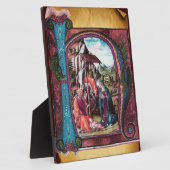 出生モノグラムクリスマスパーチメント フォトプラーク (側面)