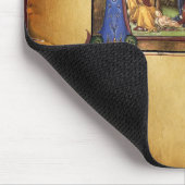 出生モノグラムクリスマスパーチメント マウスパッド (コーナー)