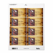 出生モノグラムクリスマスパーチメント ラベル (フルシート)