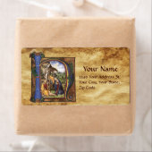 出生モノグラムクリスマスパーチメント ラベル (インサイチュ)