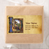 出生モノグラムクリスマスパーチメント ラベル (インサイチュ)