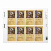 出生モノグラムクリスマスパーチメント ラベル (フルシート)