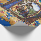 出生モノグラムフローラクリスマスパーチメント ラッピングペーパー (角)