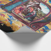 出生モノグラムフローラクリスマスパーチメント ラッピングペーパー (角)