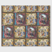 出生モノグラム羊皮紙 ラッピングペーパー (フラット)