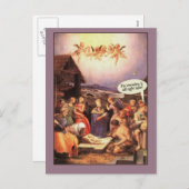 出生ユーモアのあるのシーンカードがツイート シーズンポストカード (正面/裏面)