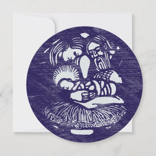 出生レタープレスメダリオンブルー (正面)