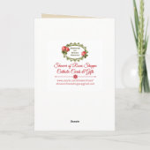 出生ヴァージンメアリー保持ベビーイエス シーズンカード (裏面)