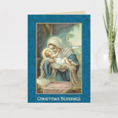 出生ヴァージンメアリー保持ベビーイエス シーズンカード (正面)