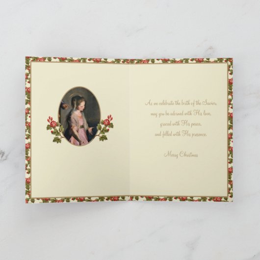 出生ヴァージンメリーイエズス司祭のためのクリスマス シーズンカード (内部)