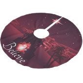 出生信じ ブラッシュドポリエステルツリースカート (アングル)