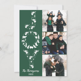 出生写真クリスマスカード、JOYクリスチャン シーズンカード