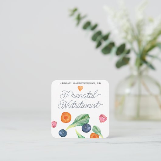 出生前栄養士ベギスフルーツスクエアブシン スクエア名刺 (スタンド正面)